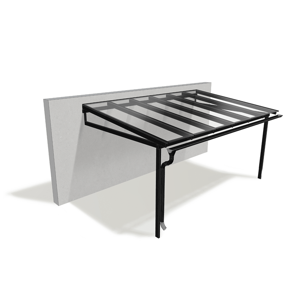 Glassroof attached wall i3D configurator