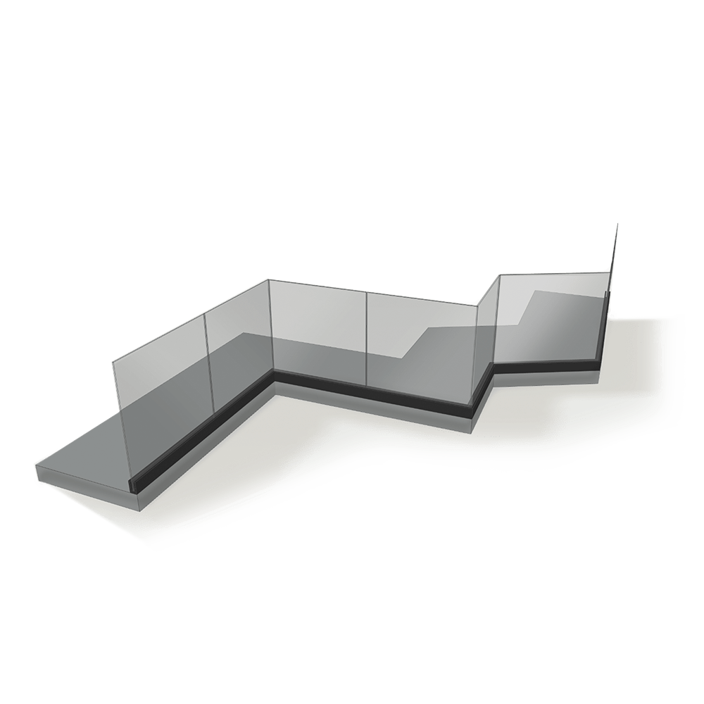 Postless glass balustrade i3D configurator